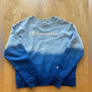 Champion Revise Weave Blue TieDie Crewneck